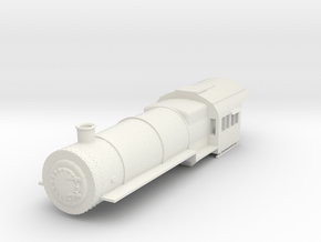 PRR H8 G Scale Boiler and Cab, Simplified in White Natural Versatile Plastic