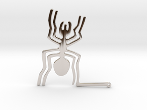 Nazca: The Spider in Rhodium Plated Brass