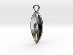 Love Pearl Pendant in Polished Silver