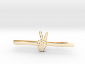 Peace Clip in 14k Gold Plated Brass