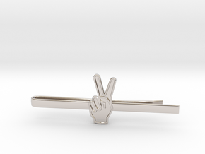 Peace Clip in Rhodium Plated Brass