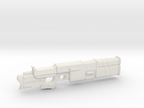 1/6th Scale Railgun MK II Folded in White Natural Versatile Plastic