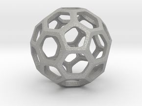 Truncated Icosahedron pendant in Aluminum
