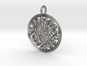Celtic Shield pendant (precious metals) in Natural Silver
