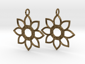 Celtic Flower Earrings in Natural Bronze