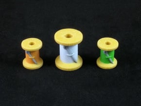 Spool tokens - Full colour (3pcs) in Full Color Sandstone