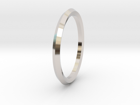 Penta Ring - An unconventional Wedding Ring in Rhodium Plated Brass: Medium