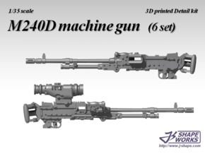 1/35 M240D machine gun (6 set) in Tan Fine Detail Plastic