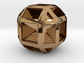 Hypno Cube in Polished Brass