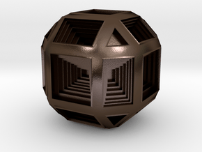 Hypno Cube in Polished Bronze Steel