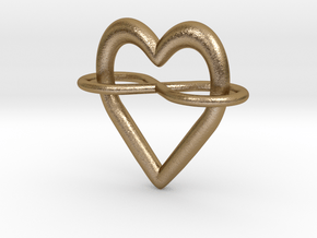 Polyamory Symbol in Polished Gold Steel