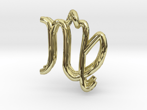 Virgo Zodiac- 2pendants in 18k Gold Plated Brass