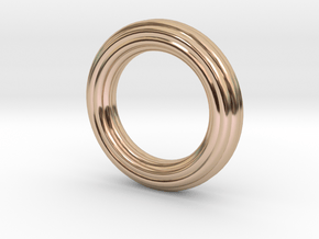 Seal - Tubular Pendant in 14k Rose Gold Plated Brass