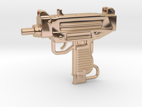 Mini Uzi in 14k Rose Gold Plated Brass