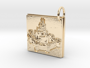 Enchanted Storybook Castles Keychain in 14K Yellow Gold