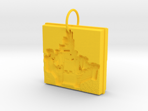 Enchanted Storybook Castles Pendant in Yellow Processed Versatile Plastic