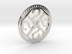 S & T Letter Series - Necklace Pendant in Platinum