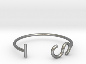 S & T Letter Series - Ring 18.5 mm in Natural Silver