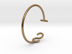 S & T Letter Series - Ring 17.3 mm in Natural Brass