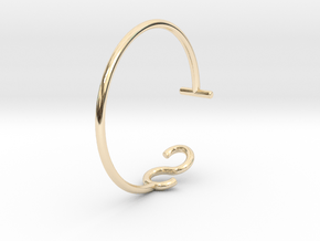 S & T Letter Series - Ring 17.3 mm in 14K Yellow Gold