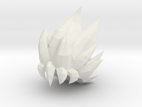 Custom Goku SSjG1 Inspired Hair for Lego in White Natural Versatile Plastic