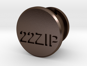 22 Zipper Mag Tube Plug in Polished Bronze Steel