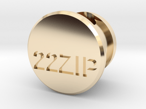 22 Zipper Mag Tube Plug in 14k Gold Plated Brass