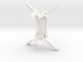 Protected Honeycomb Drone Frame in White Processed Versatile Plastic