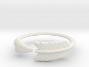 Arrow Ring in White Natural Versatile Plastic: 11 / 64