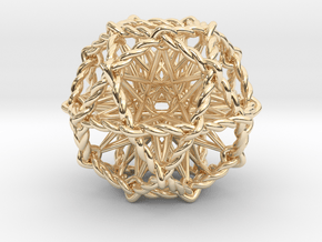 Ultra Penta Sphere 1.6" in 14k Gold Plated Brass