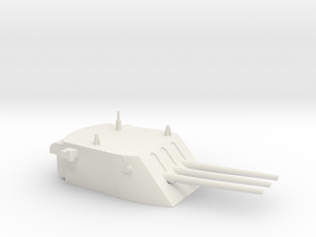 1/96 scale CL/CLG 6 Inch 47 Cal Triple Turret  in White Natural Versatile Plastic