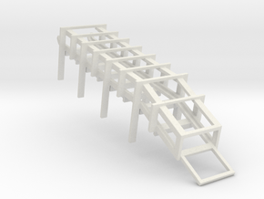 1/96 Scale Depth Charge Rack  in White Natural Versatile Plastic