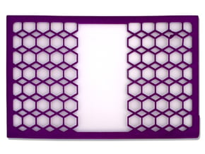 Tessellated Hexagon Wallet - 2 Cards in Purple Processed Versatile Plastic