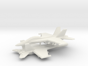 1/350 F/A-18F Super Hornet (x2) in White Natural Versatile Plastic
