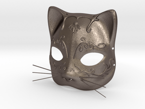 Splicer Mask Cat (Womens Size) in Polished Bronzed Silver Steel