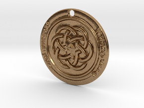 Door County Celtic pendant (pm) in Natural Brass