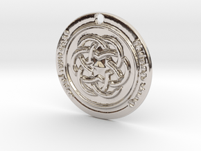 Door County Celtic pendant (pm) in Rhodium Plated Brass