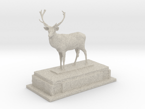 Stag on plinth comedy in Natural Sandstone