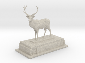 Stag on plinth  in Natural Sandstone