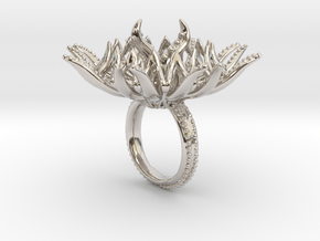 Ring The Cthulhu 6US in Rhodium Plated Brass