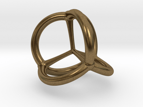 0498 Stereographic Polychora - Pentachoron 5-cell in Natural Bronze