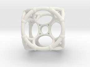 0500 Stereographic Trancated Polychora 5-cell in White Natural Versatile Plastic