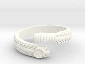 Feather ring in White Processed Versatile Plastic