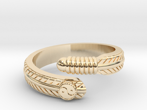 Feather ring in 14K Yellow Gold