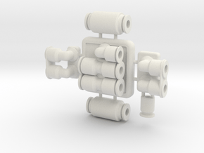 Hose Manifolds &  Couplers in White Natural Versatile Plastic