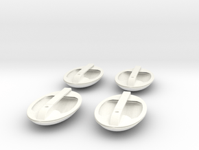 1.5 EC155 POIGNEES DE PORTES X4 in White Processed Versatile Plastic
