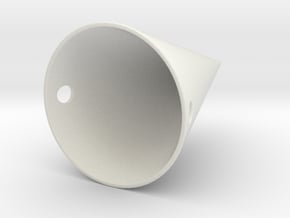 Small Oni Horn in White Natural Versatile Plastic