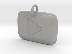YouTube Play Button Pendant in Aluminum