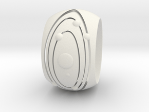 Ring 16.9mm in White Natural Versatile Plastic