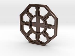 Hexagon Pendant in Polished Bronze Steel